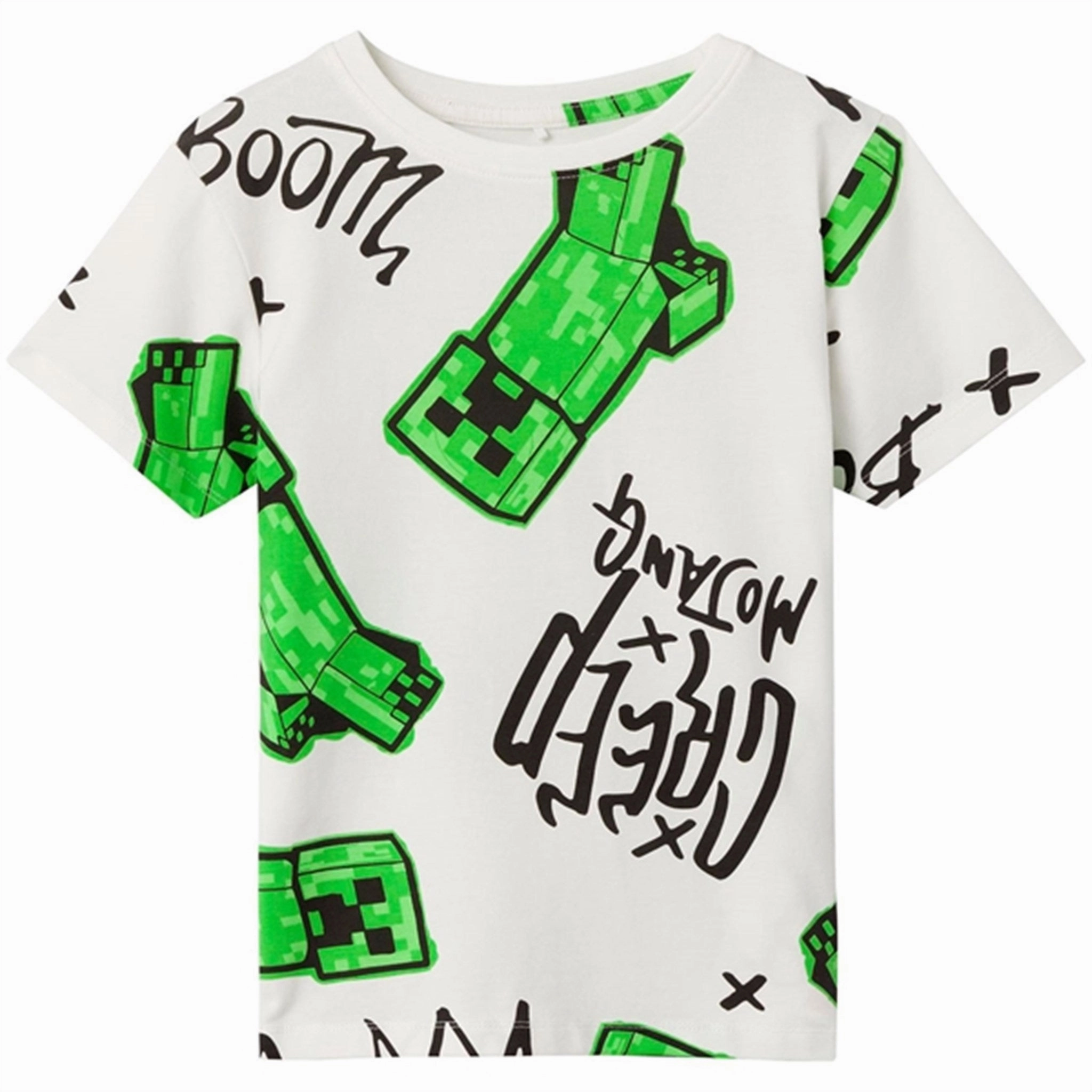 Name it White Alyssum Jaffi Minecraft T-Shirt Contrast Inner Binding