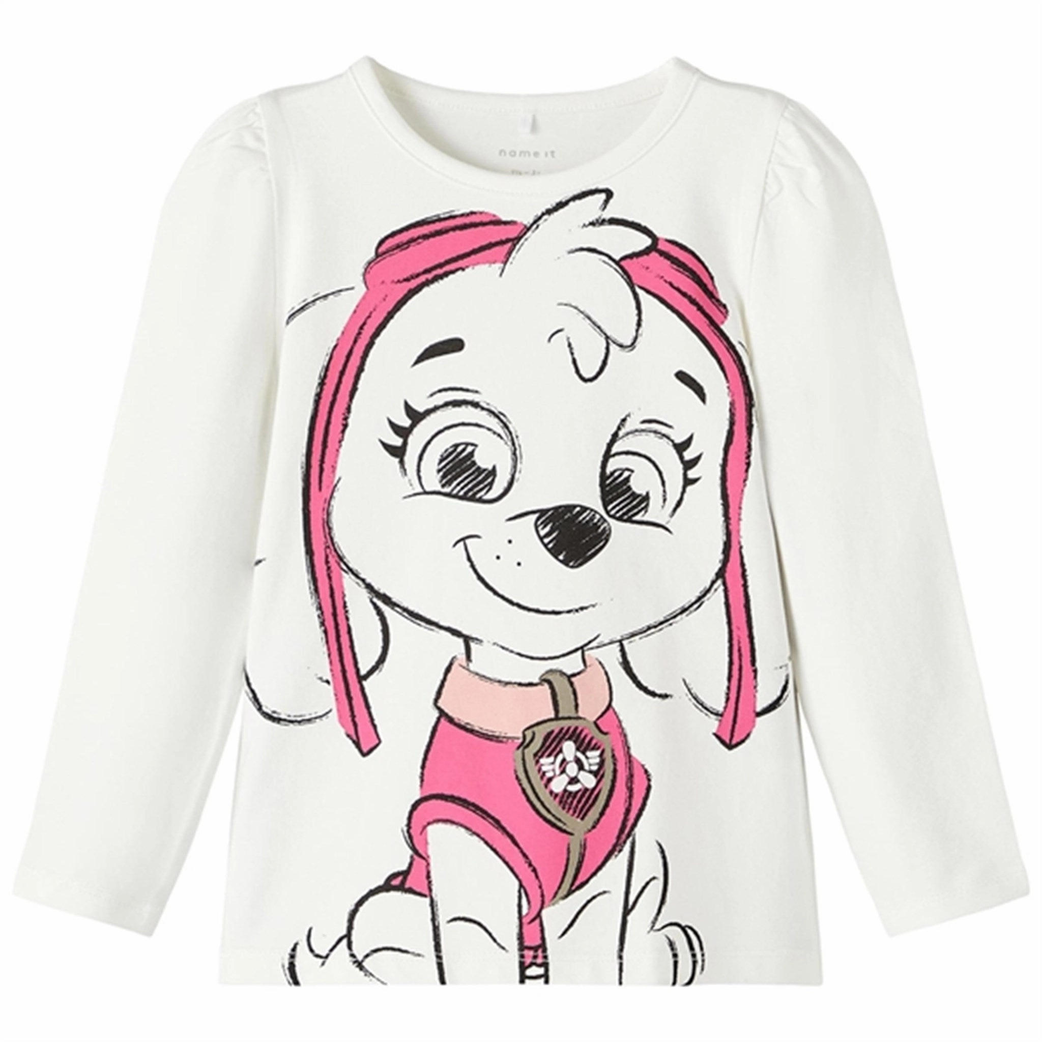 Flatlock stitching Name it White Alyssum Jamina Paw Patrol Blouse
