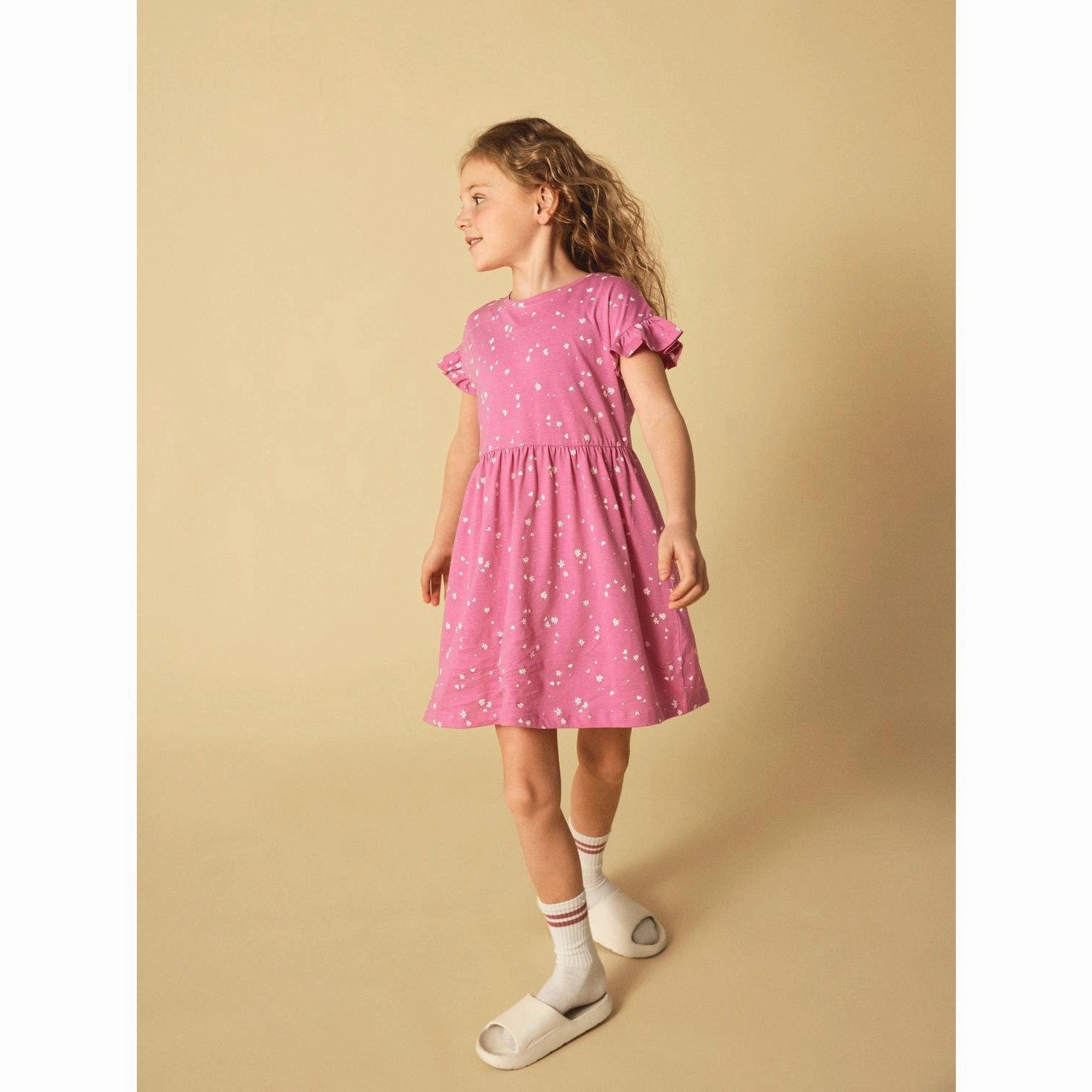 Breezy Mood Sheer Overlay Name It Wild Orchid Henra Dress