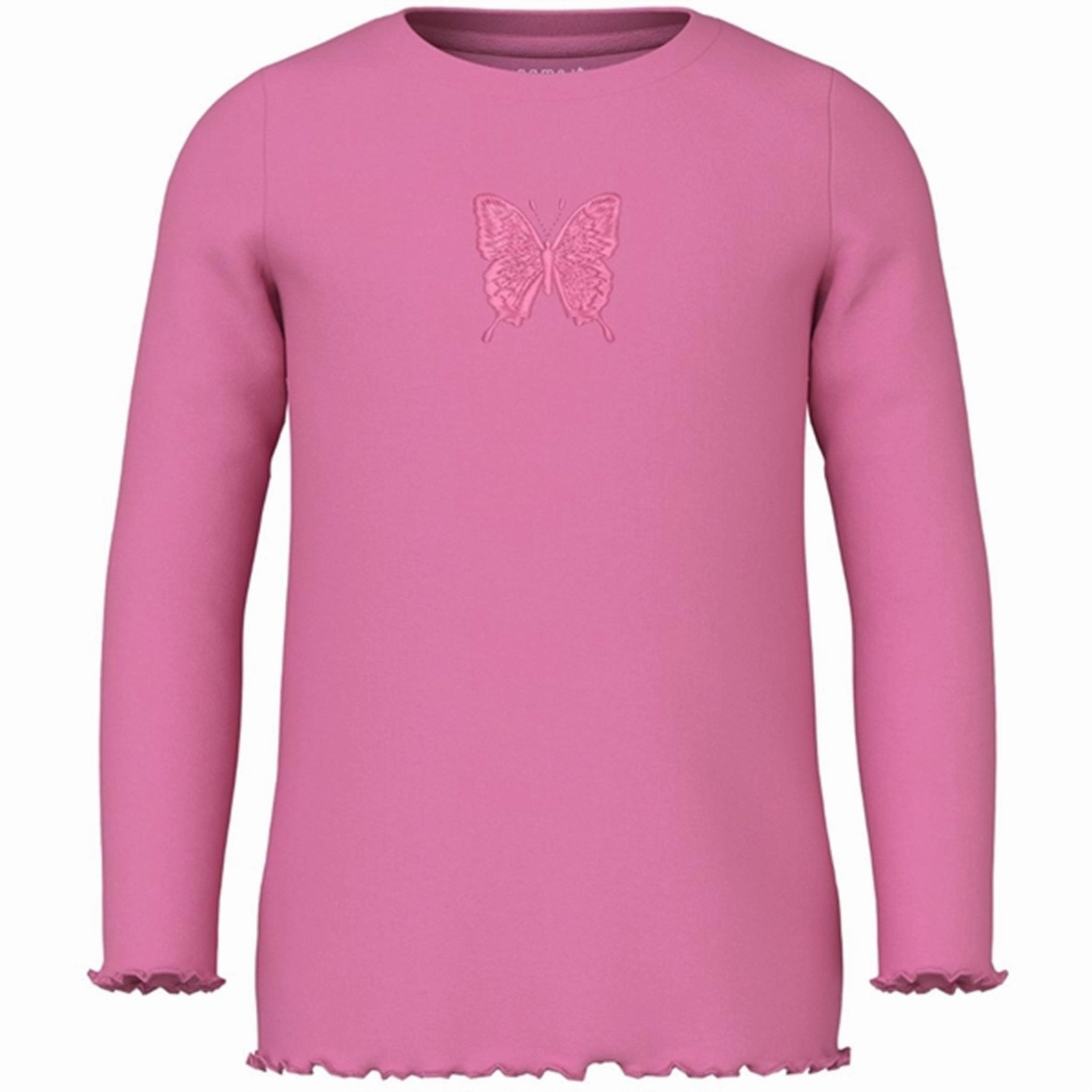 Name it Wild Orchid Tammie Slim Blouse Lightweight Weave Sleek Silhouette