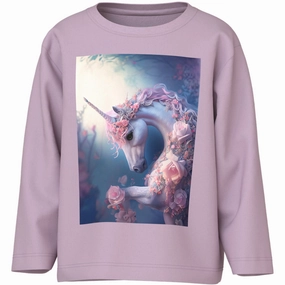 Name It Winsome Orchid Unicorn Votea Regular Blouse Warm Layers