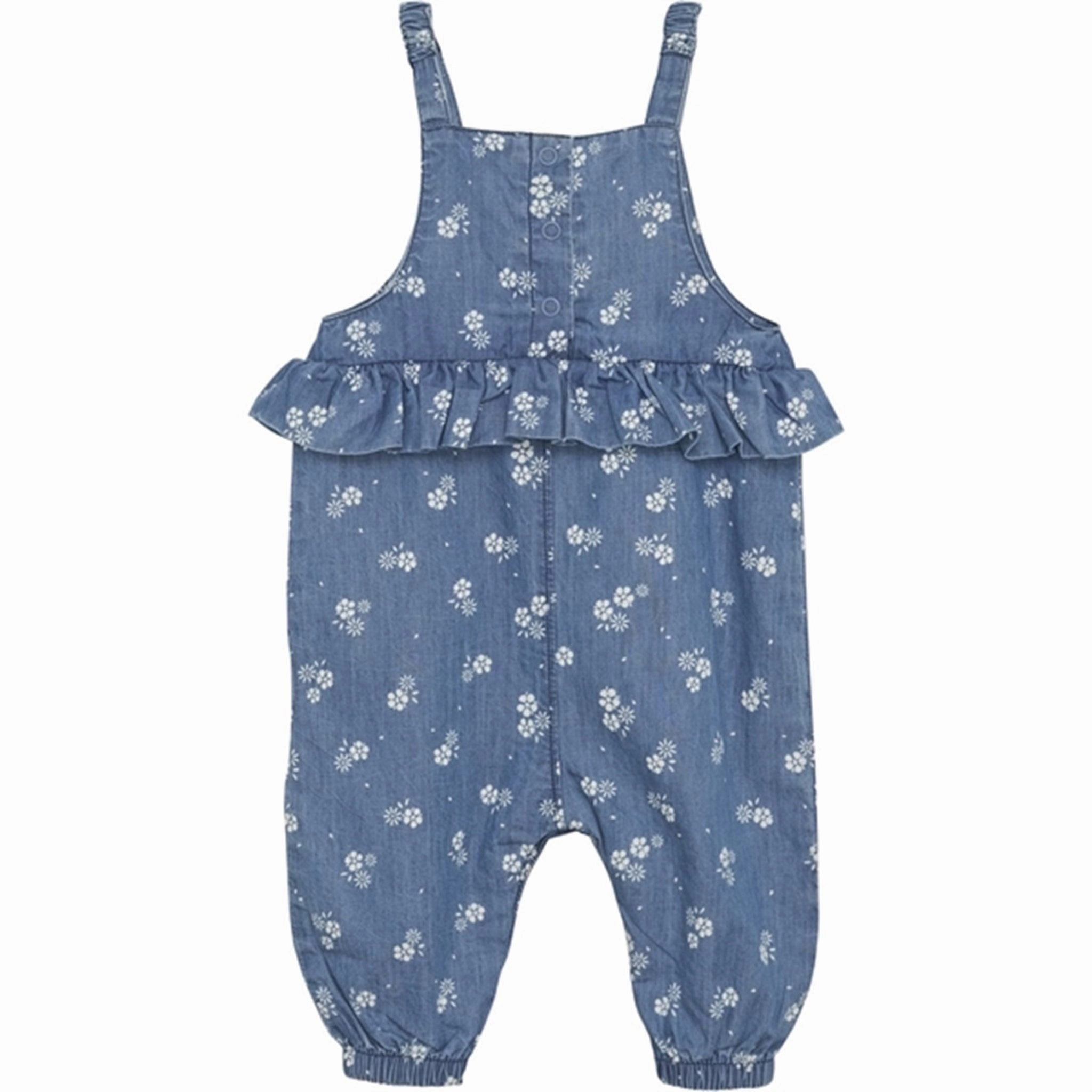 Dinner Kids Basic Active Minymo Gray Mist Buksedragt AOP Chambray