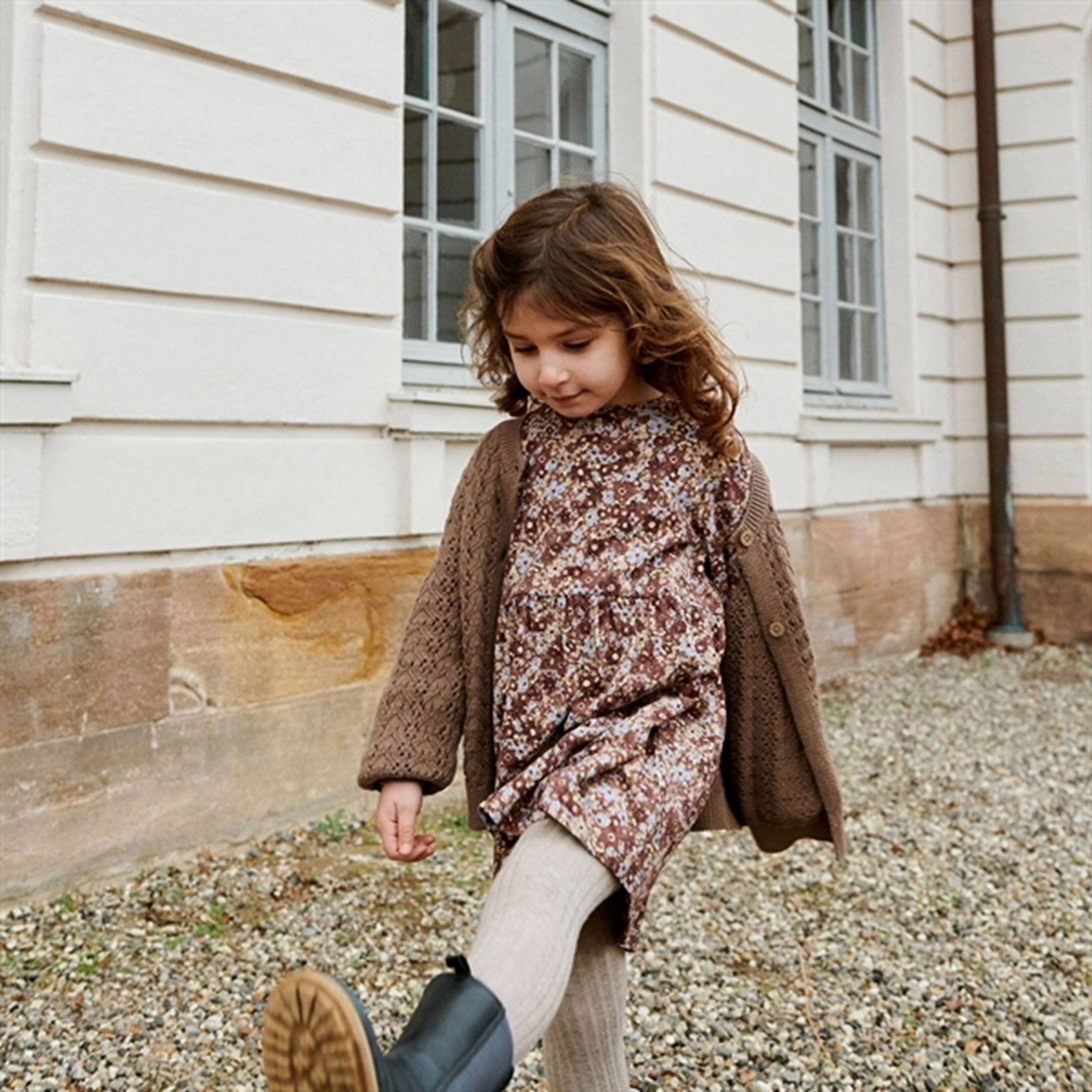 Wheat Flowers In Plenty Eliane Jersey Dress Premium Material