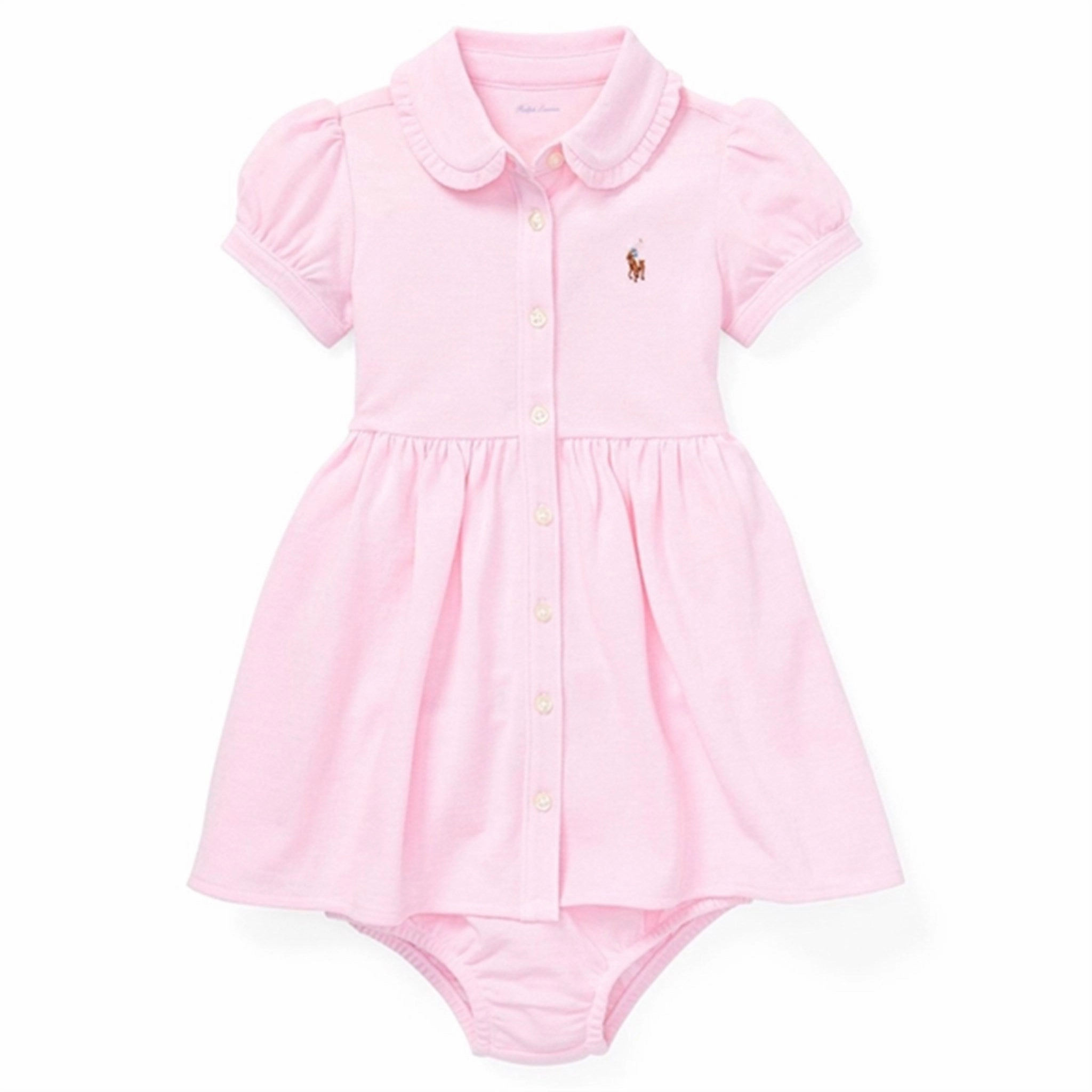 Soft Texture Ralph Lauren undefined Solid Oxford Dress & Bloomer Carmel Pink