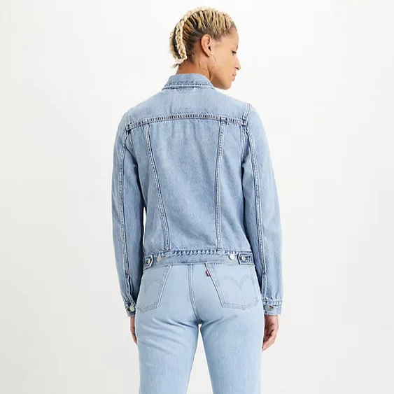 Levi's giacca in jeans da donna Jacket Trucker 299450100 denim all mine medium indigo High Collar Fit Paper