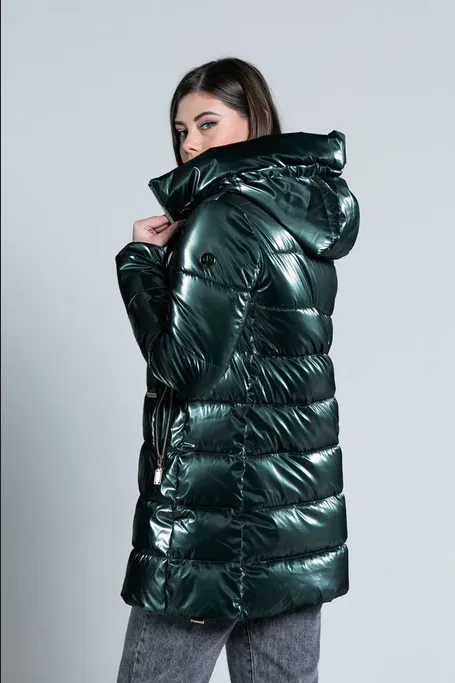 Relish Piumino da donna lungo manica lunga con cappuccio pi?? coulisse pi?? zip Fabic RDA2205009001 1868 sycamore Compete Trend