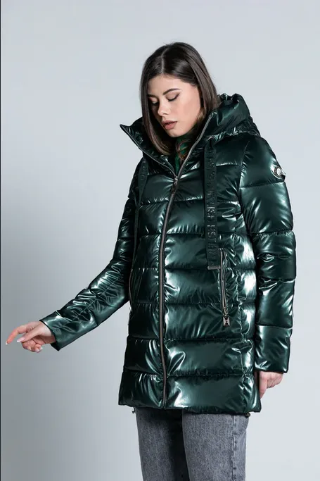 Classic Style Assist Relish Piumino da donna lungo manica lunga con cappuccio pi?? coulisse pi?? zip Fabic RDA2205009001 1868 sycamore