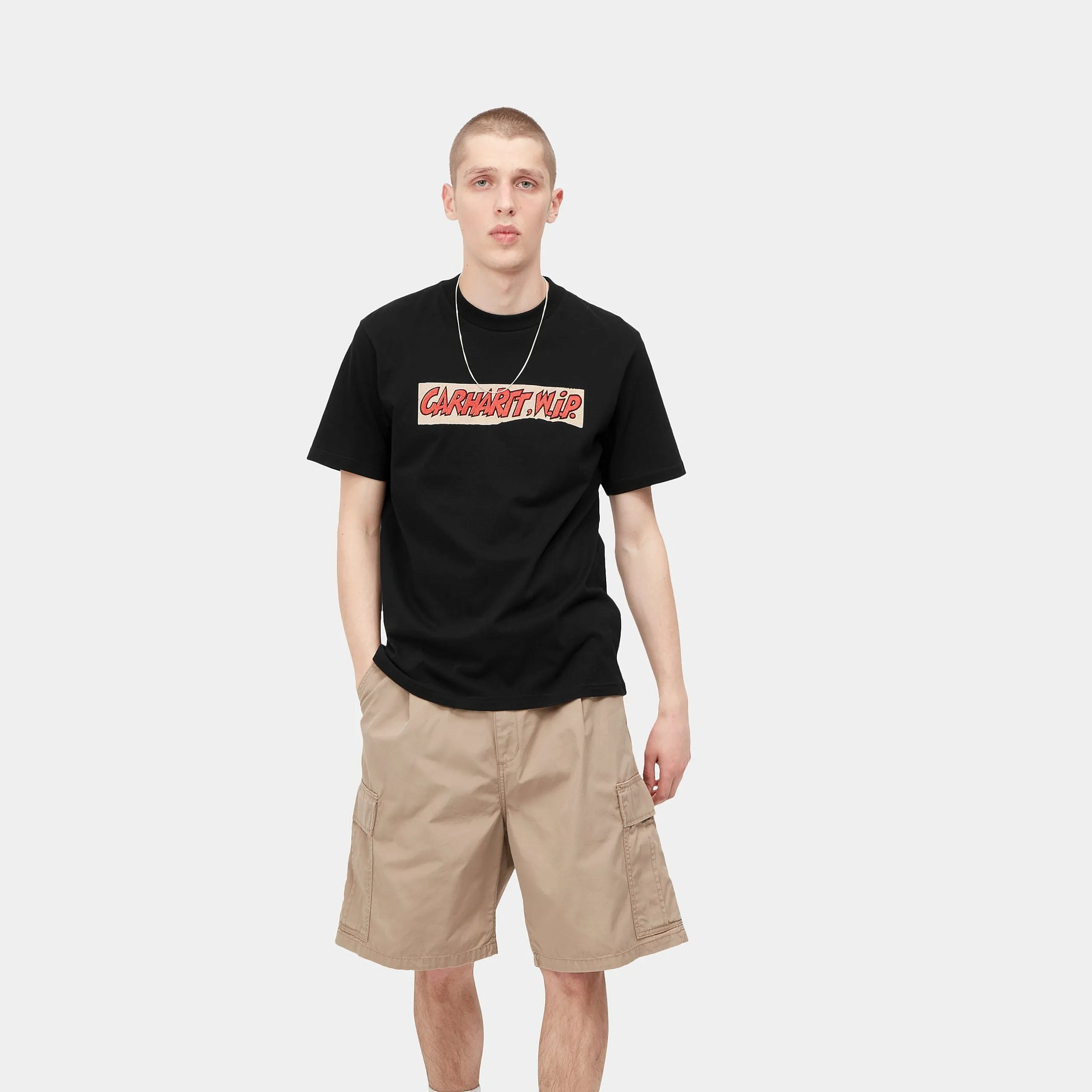 futuristic Smart Casual Carhartt maglietta manica corta da uomo Sing Painter I030172 89 XX nero