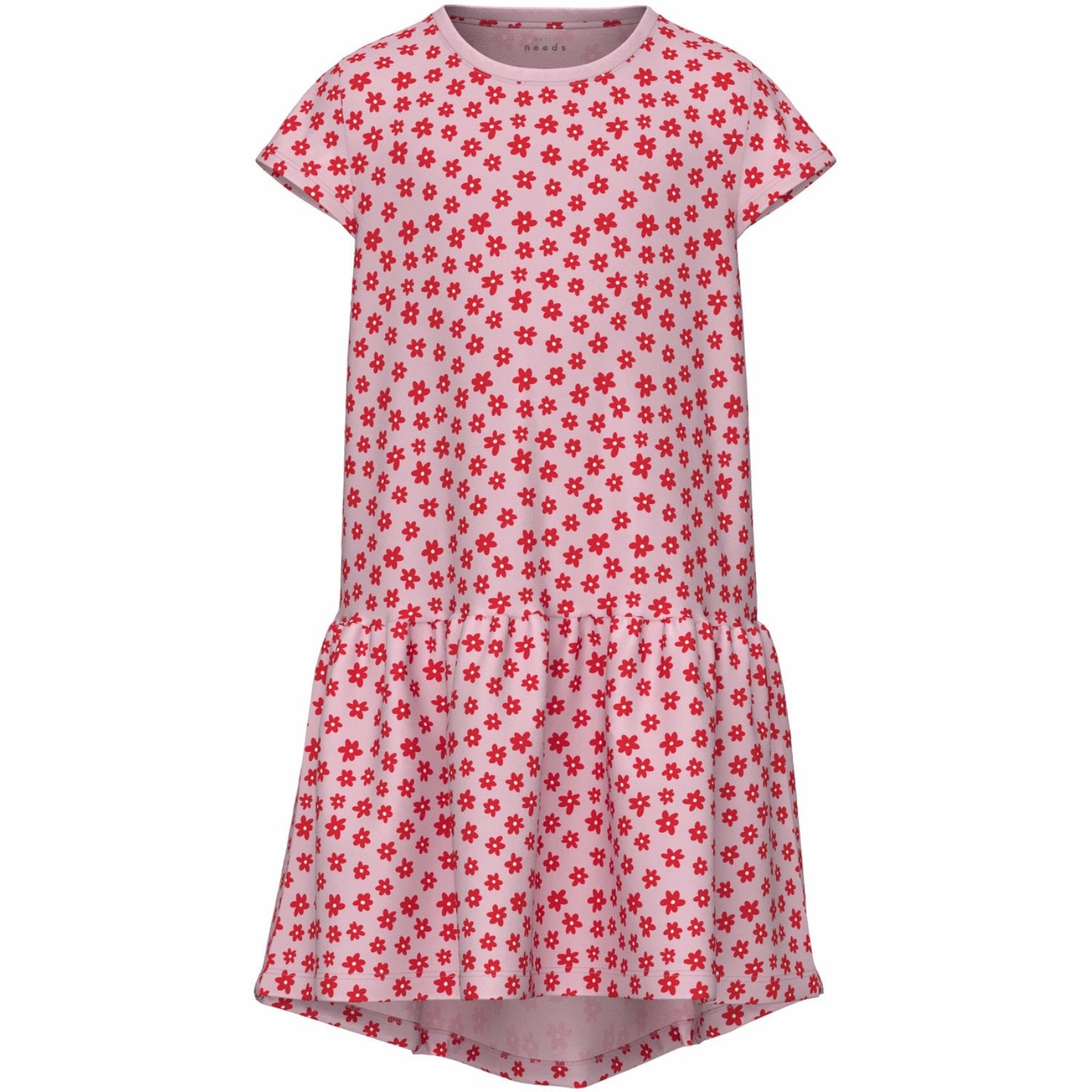 A Line Cut Urban Minimalism Name It Parfait Pink Red flowers Vigga Capsl Dress