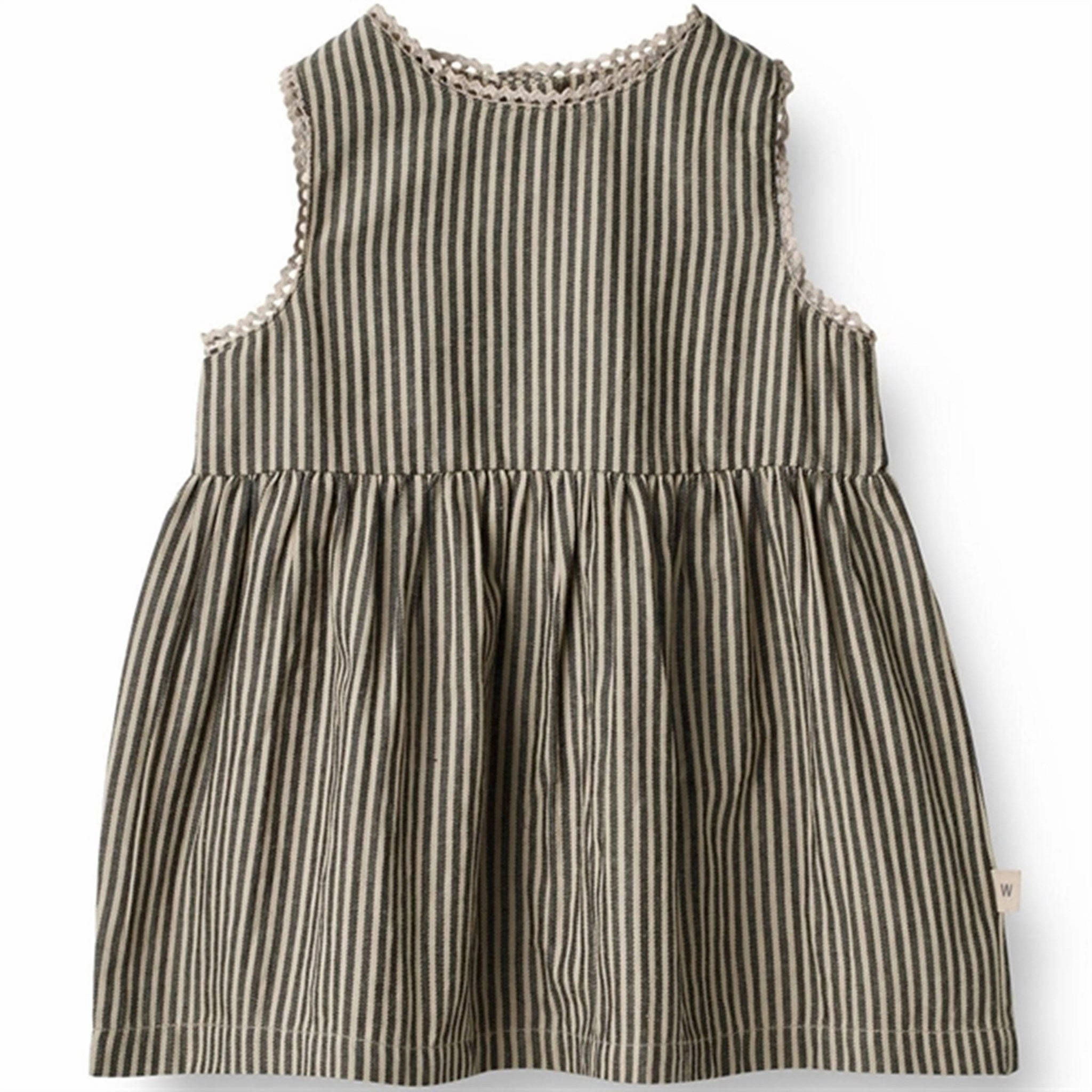Wheat Black Coal Stripe Dress Kirsten Easy-Storage Soft cotton dress