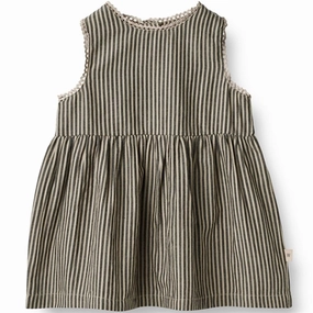Weekend Feel Flexible Cut Wheat Black Coal Stripe Dress Kirsten