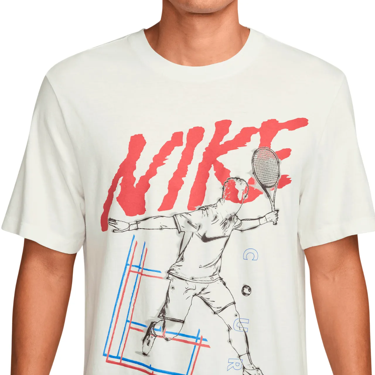 Nike Court Logo HJ3454-121 Maglietta Tennis Uomo Bianco Summit Effortless Look Versatile Layering