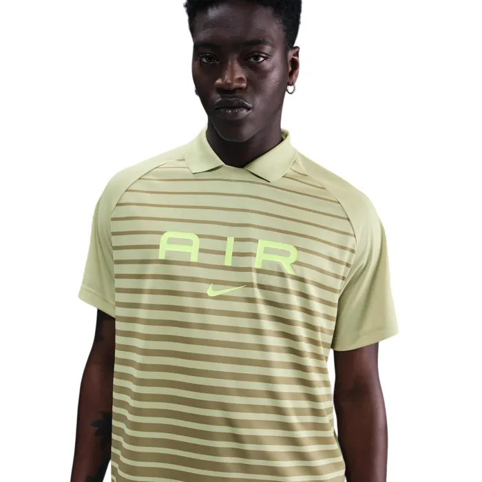 Nike maglietta con colletto da uomo manica corta Swoosh Air Football Jersey AOP IB8019-371 verde AntiPilling Technology Monochrome Style