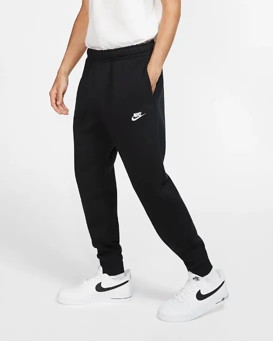 ResilientElasticBand Nike Pantalone sportivo da adulto con elastico al fondo Jogger Club Fleece BV2671 010 nero