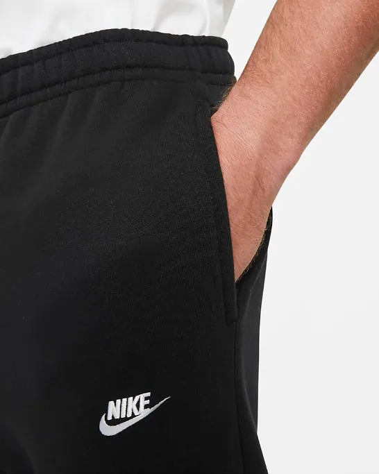 High Waist Stretch Nike Pantalone sportivo da adulto con elastico al fondo Jogger Club Fleece BV2671 010 nero