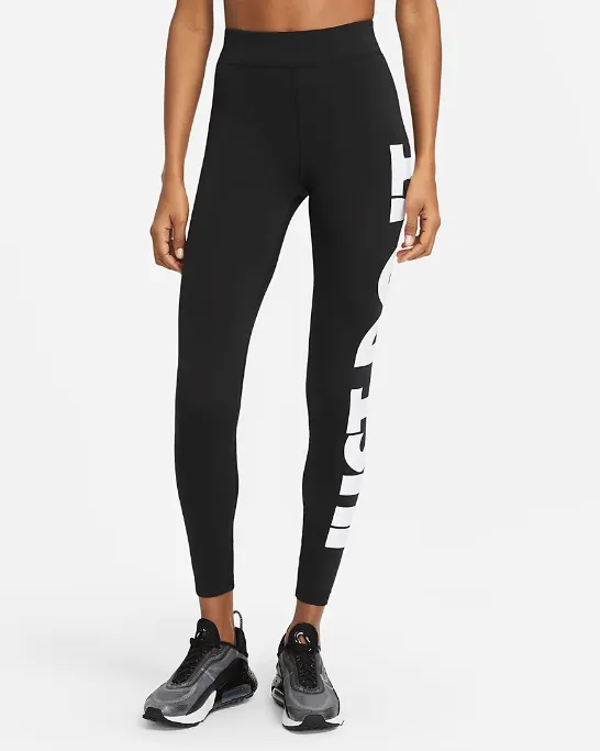 Essential Wear Everyday Essential Nike pantalone sportivo da donna a Leggings a vita alta CZ8534-010 nero