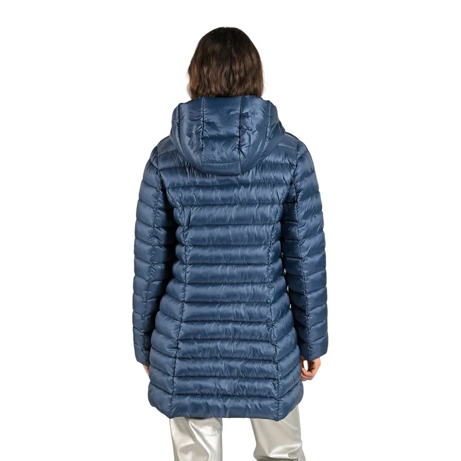 Relaxed Cut Approve Canadian giubbotto lungo da donna con cappuccio Teslin recycled CN.G224204WRE/DKDEN blu denim