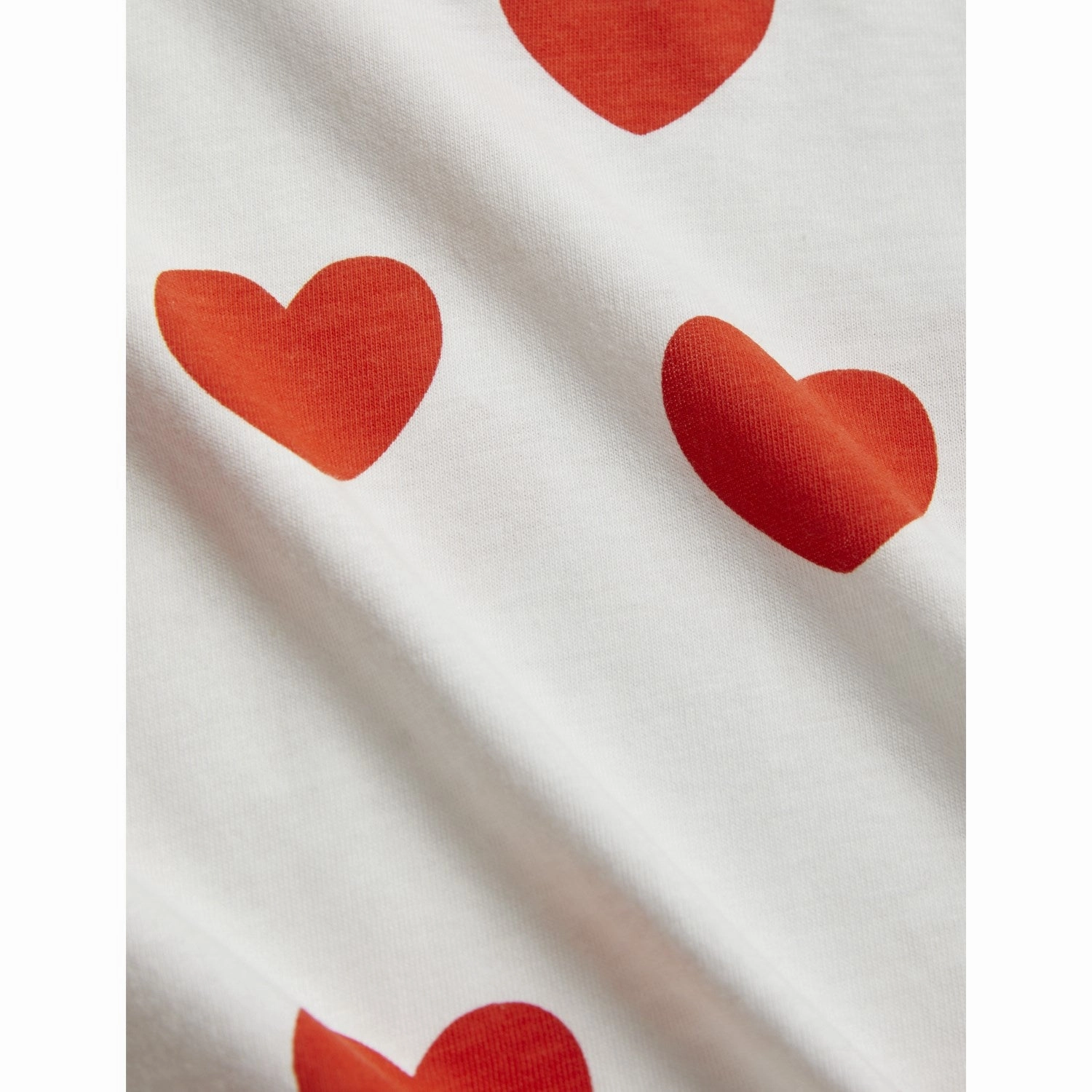 Mini Rodini Red Hearts AOP T-Shirt Chic Fashion Lightweight Shirt