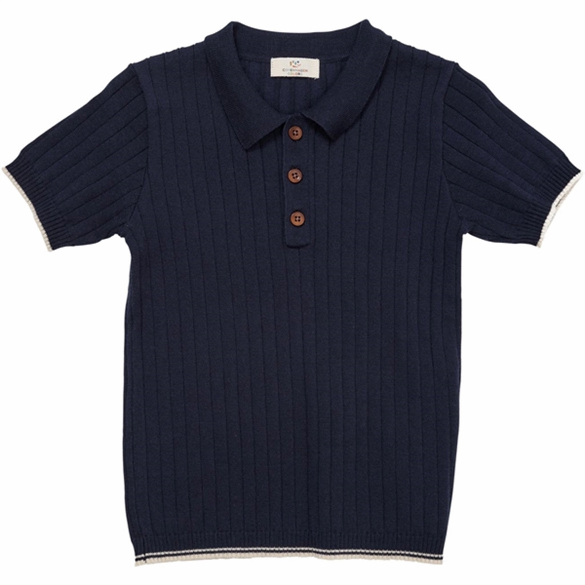 NoChafe Collar Lining Copenhagen Colors Navy/Cream Comb. Rib Knit Polo