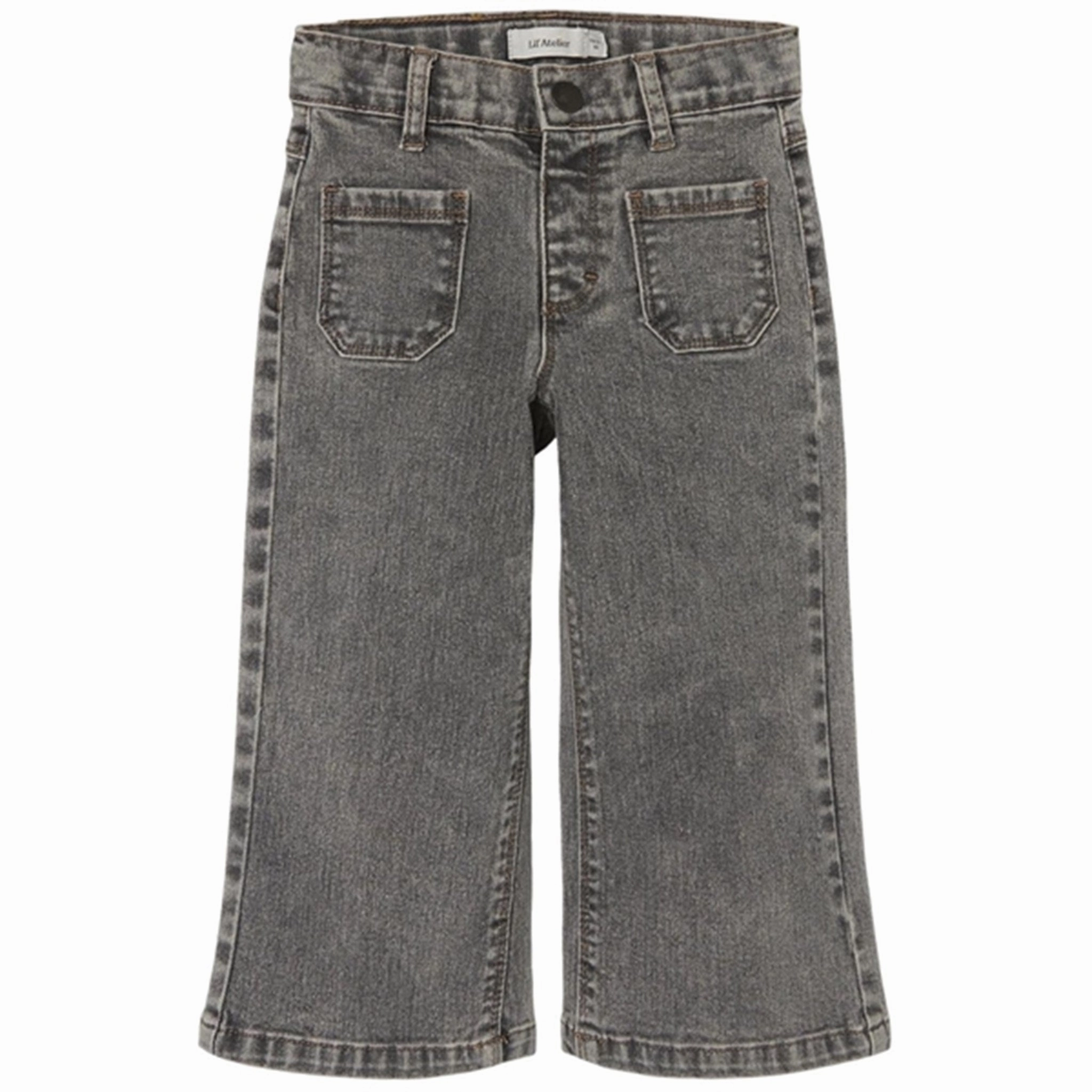 Lil'Atelier Light Grey Denim Bella Wide Jeans Moisture Wicking Inner Layer Holiday Vibes Date Night Lightweight