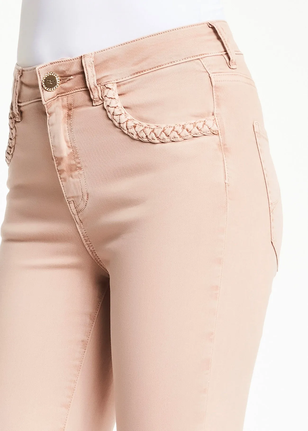 EcoFriendlyDye Reflective Trim Gaud?? Pantalone Cropped 211BD25008 3442 maple sugar