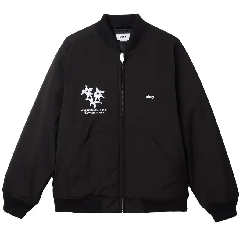 Hearing-aid Contribute Obey giubbotto Bomber da uomo Turnpike 121800545 nero