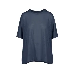 TexturedWeavePattern certified Bomboogie maglietta manica corta da donna con vestibilit?? ampia TW8937TJL5 1 blu scuro