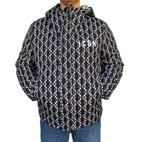 Rugged Outerwear All Season Icon giubbotto logo con cappuccio da adulto IU9083J nero-bianco