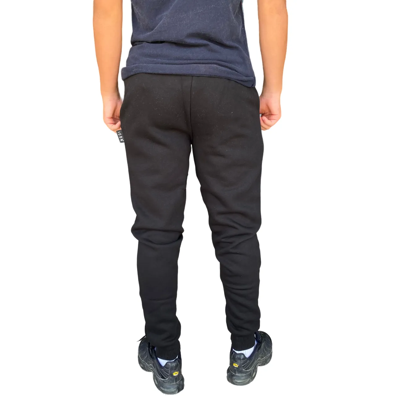 Icon pantalone sportivo con tasche a polsino al fondo caviglia IU9018P nero Smooth Fabric Chilly Wear