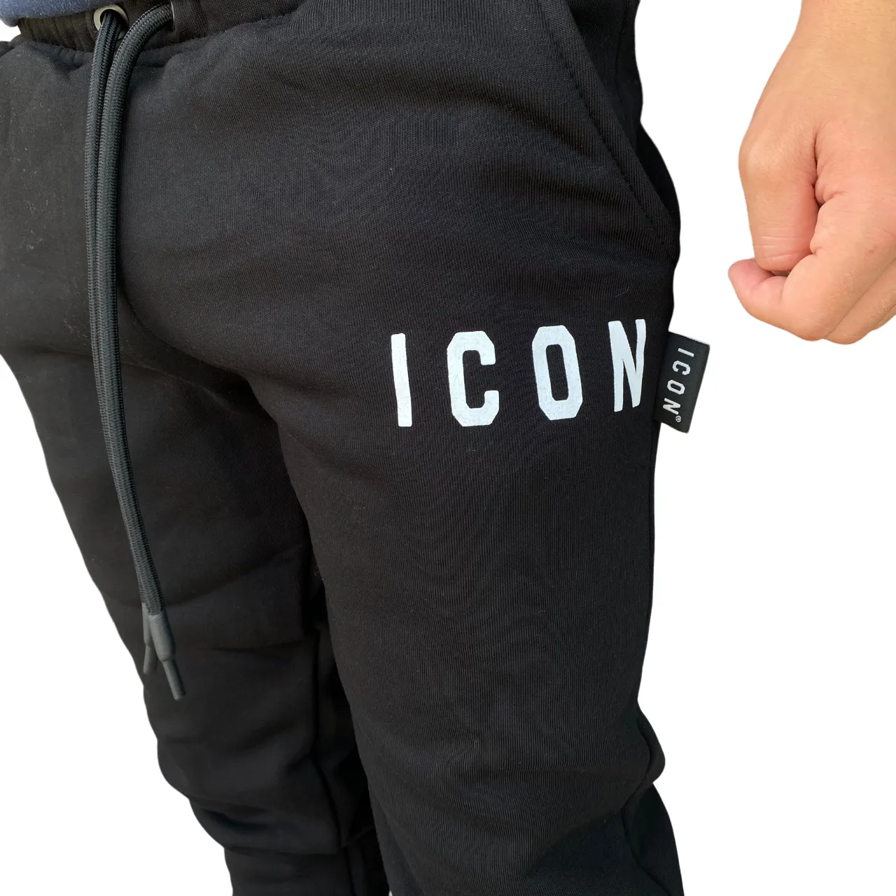 All weather Icon pantalone sportivo con tasche a polsino al fondo caviglia IU9018P nero