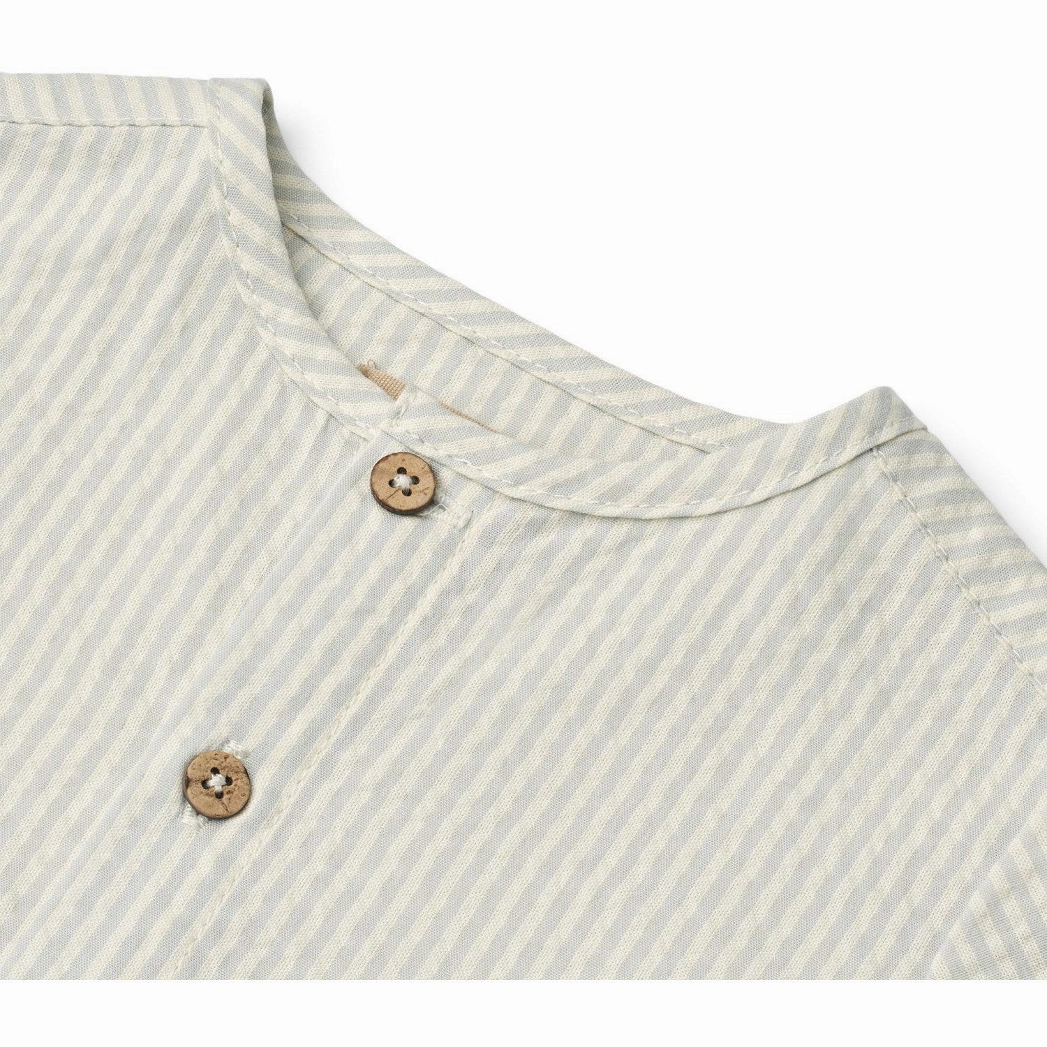 Sustainable Weave Wheat Summer Blue Stripe Shirt Shelby