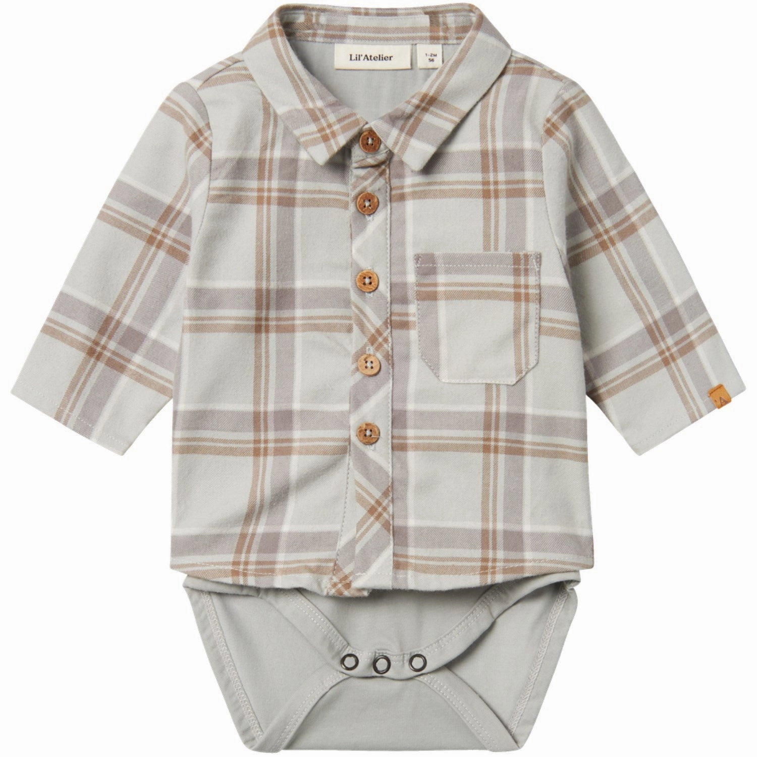 Standalone Option Comfortable Wear Lil'Atelier Mirage Gray Seven Boxy Body Shirt