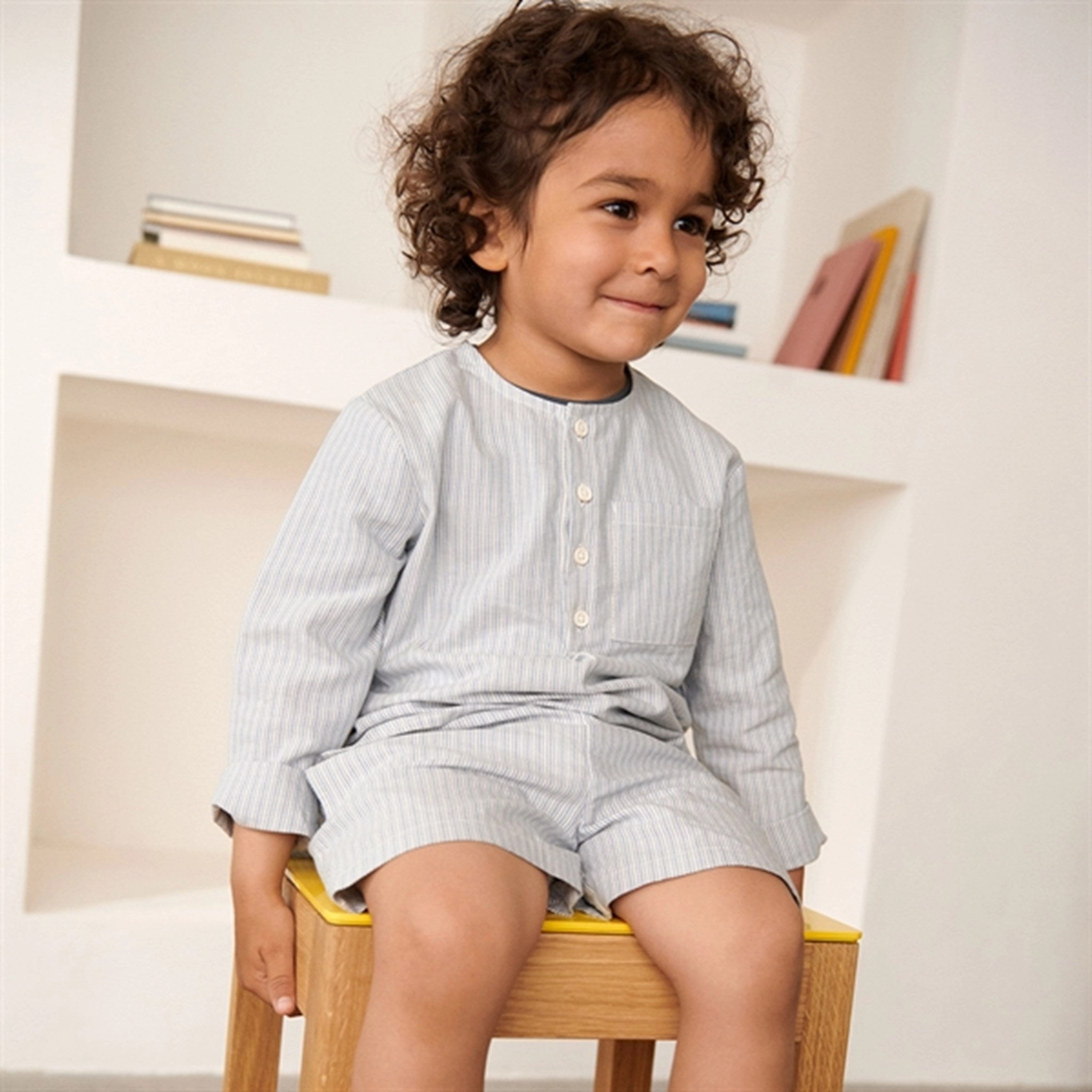 Brunch Outfit Liewood Houston Y/D Stripe Shirt Y/D Stripe Creme De La Creme/Riverside