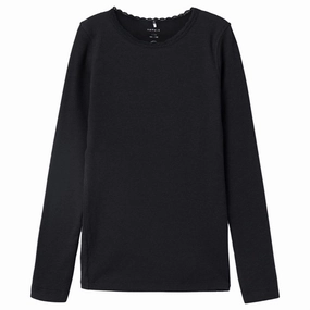 Weekend Adventure Checkered Look Name it Black Kab Slim Blouse Noos