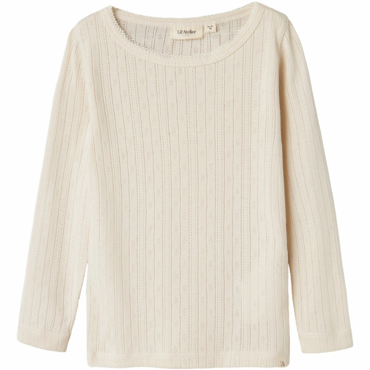 Lil'Atelier Turtledove Rachel Nes Slim Blouse Hea high-low hem