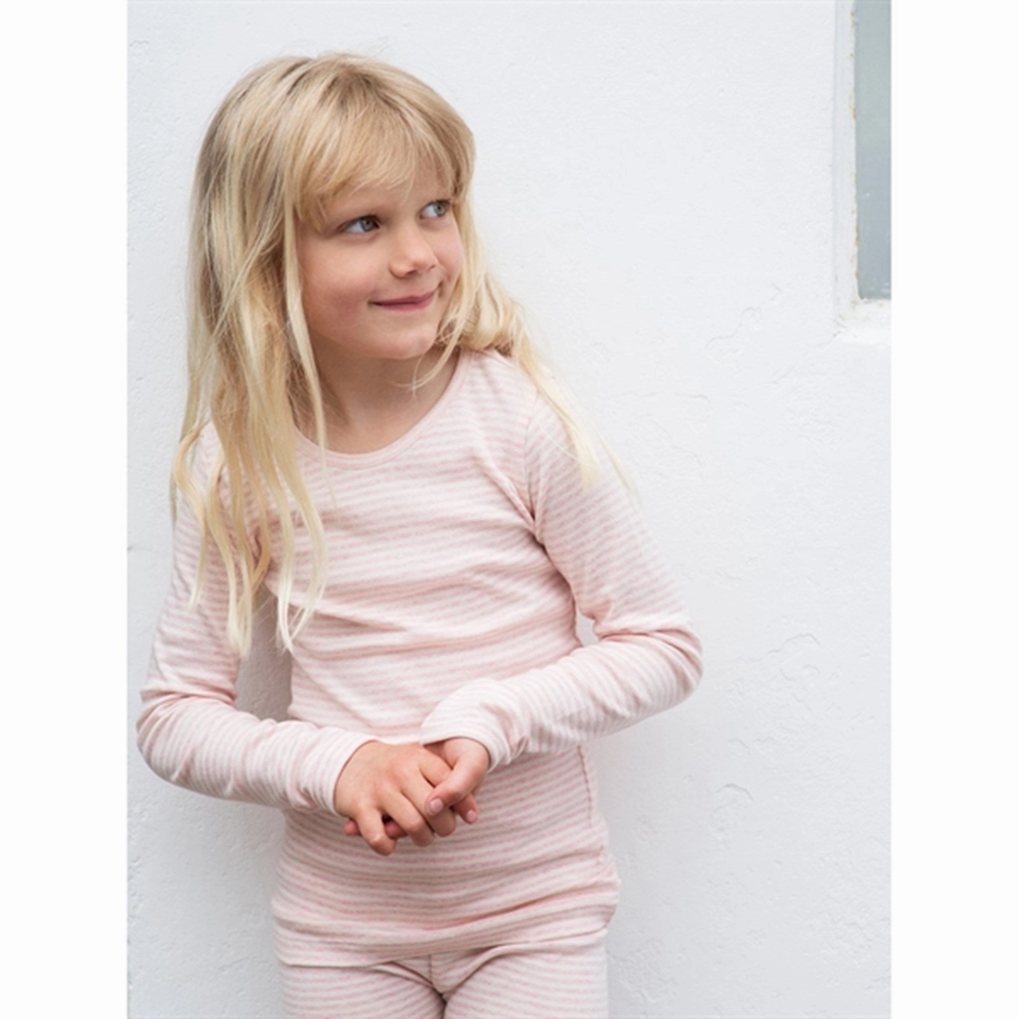 Serendipity Rosebud/Offwhite Slim Blouse Stripe Breathable back panel vacation wear