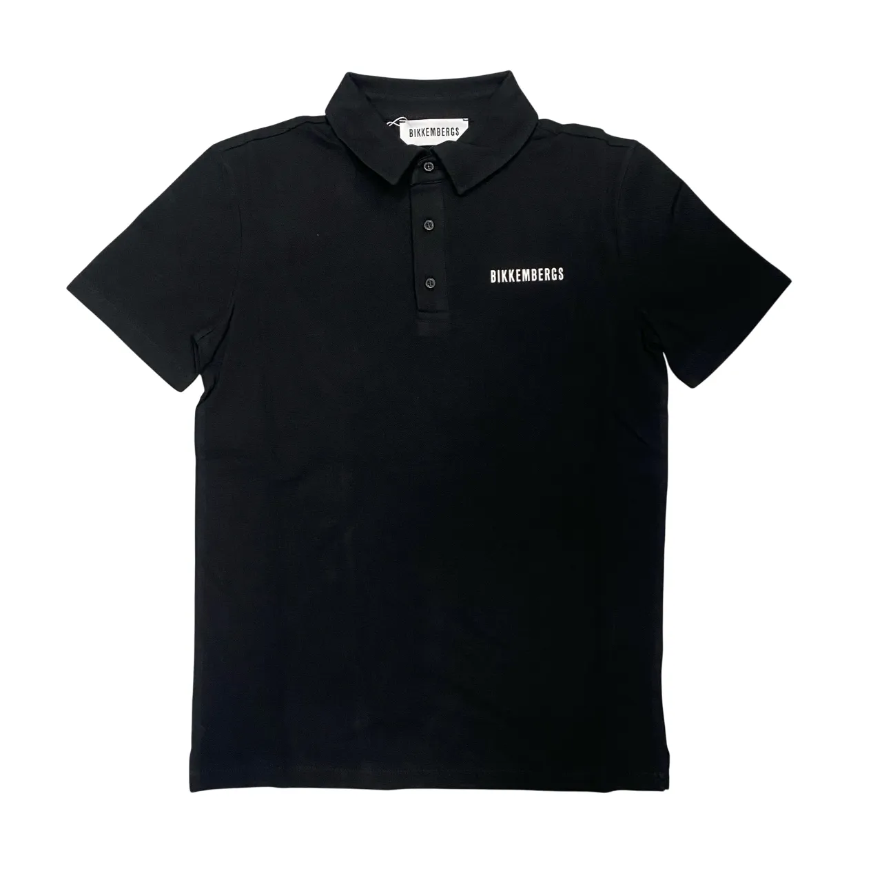 Bikkembergs polo da uomo manica corta BMT0930 8000 nero Recycled Polyester Mix