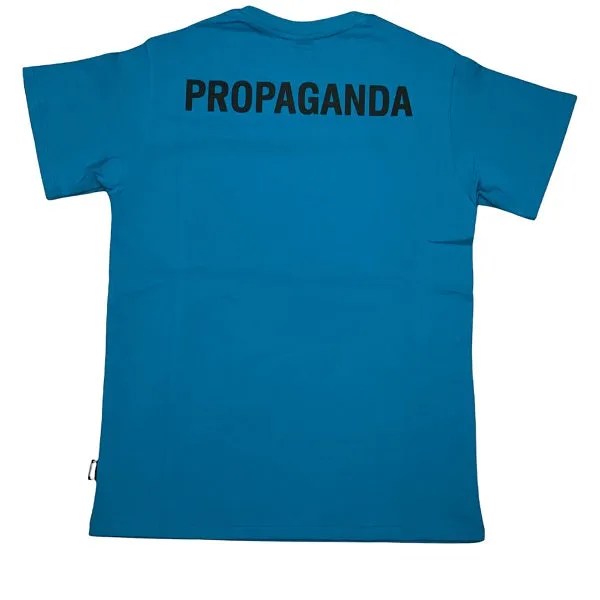 Propaganda T-shirt Logo 092 59 turchese ZeroDistressFinish Fashionable Piece