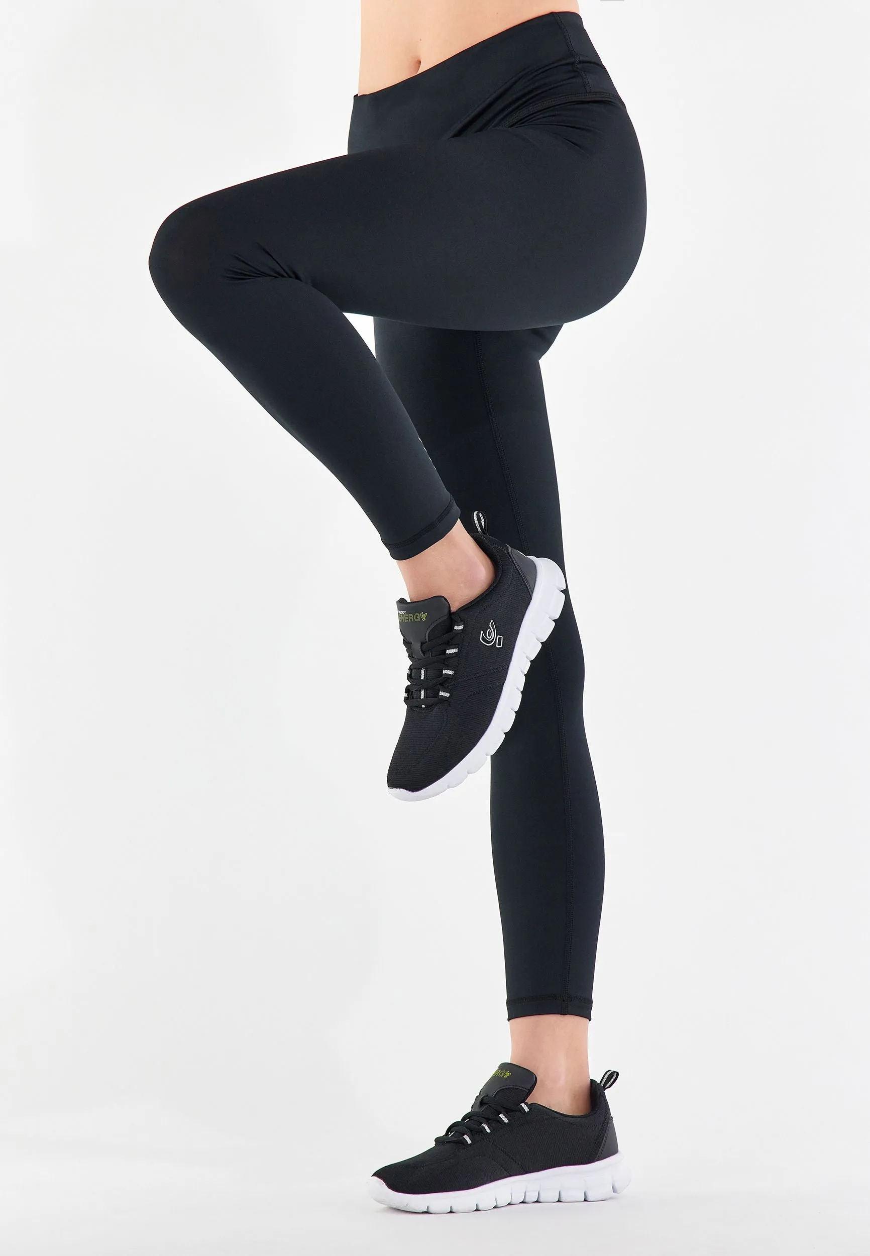 Cropped hem Freddy Pantalone Leggings SuperFit 7/8 vita alta in tessuto tecnico SF5HC004 N nero