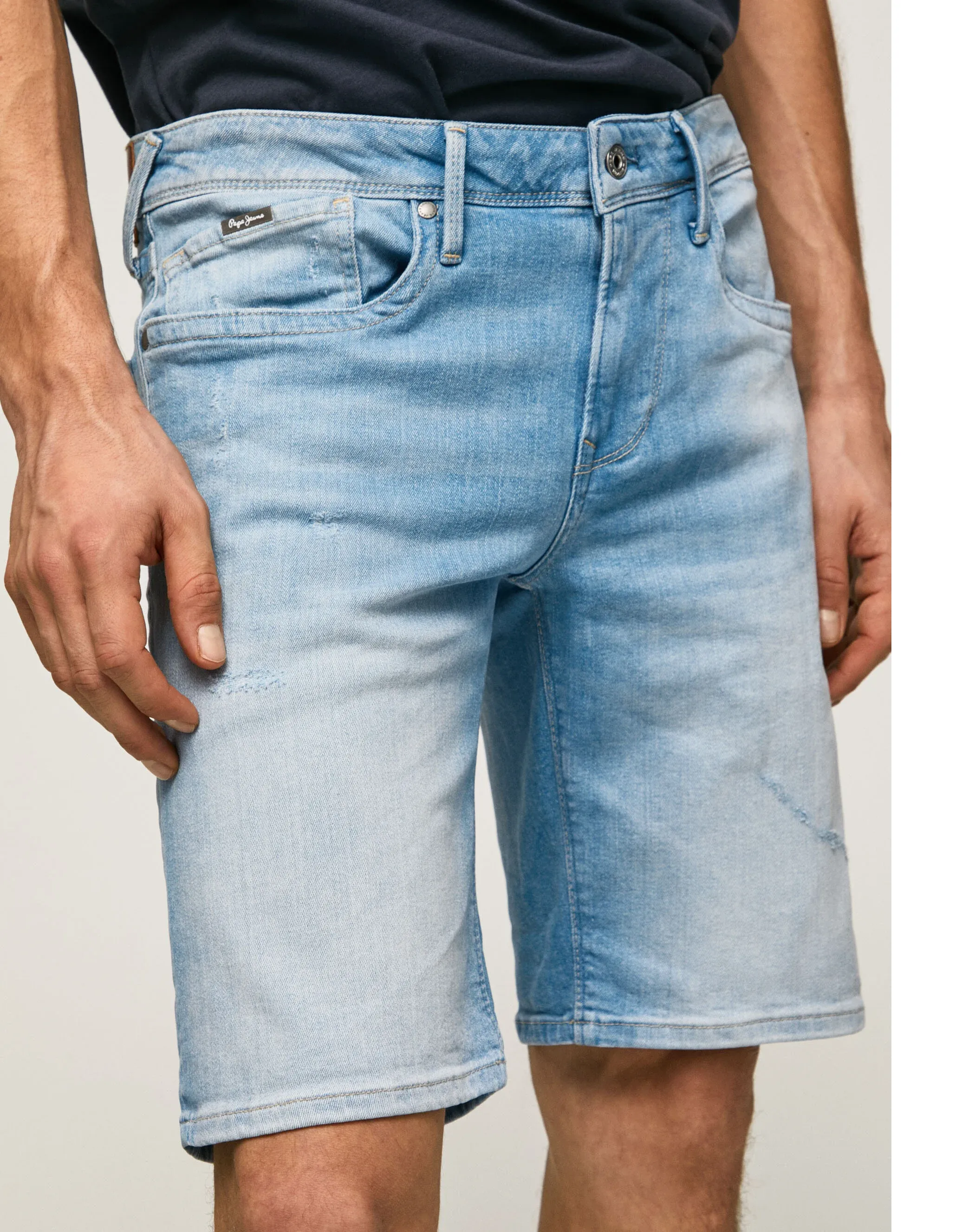 Quick-Dry Material quick dry Pepe Jeans Bermuda in Jeans Slim Fit Hatch PM800937MI3 denim