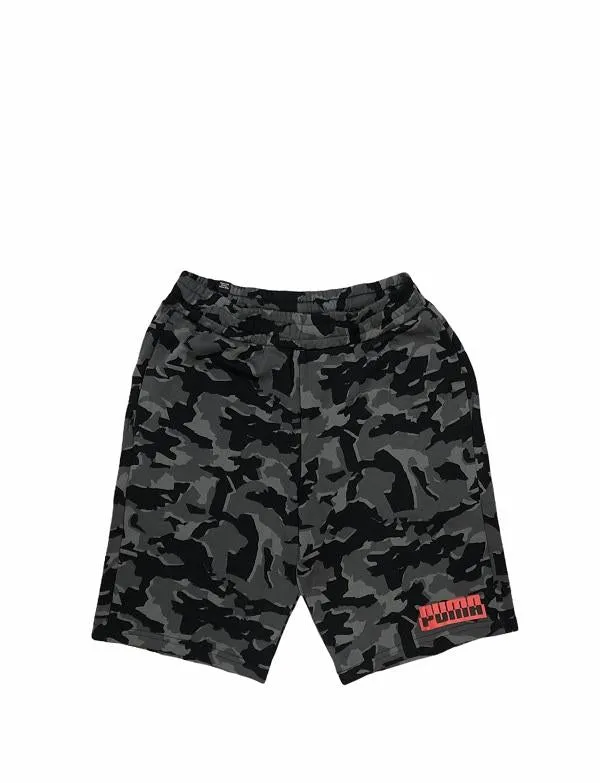 Puma pantaloncino sportivo in cotone da uomo Core Camo AOP 531501 01 mimetico Quick Dry Technology Warm Vibe