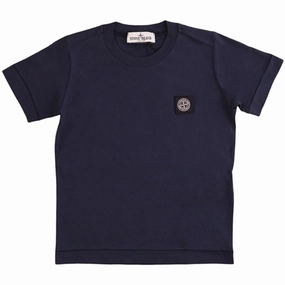 Durable Stitching Minimalist Apparel Stone Island Junior T-shirt Navy Blue
