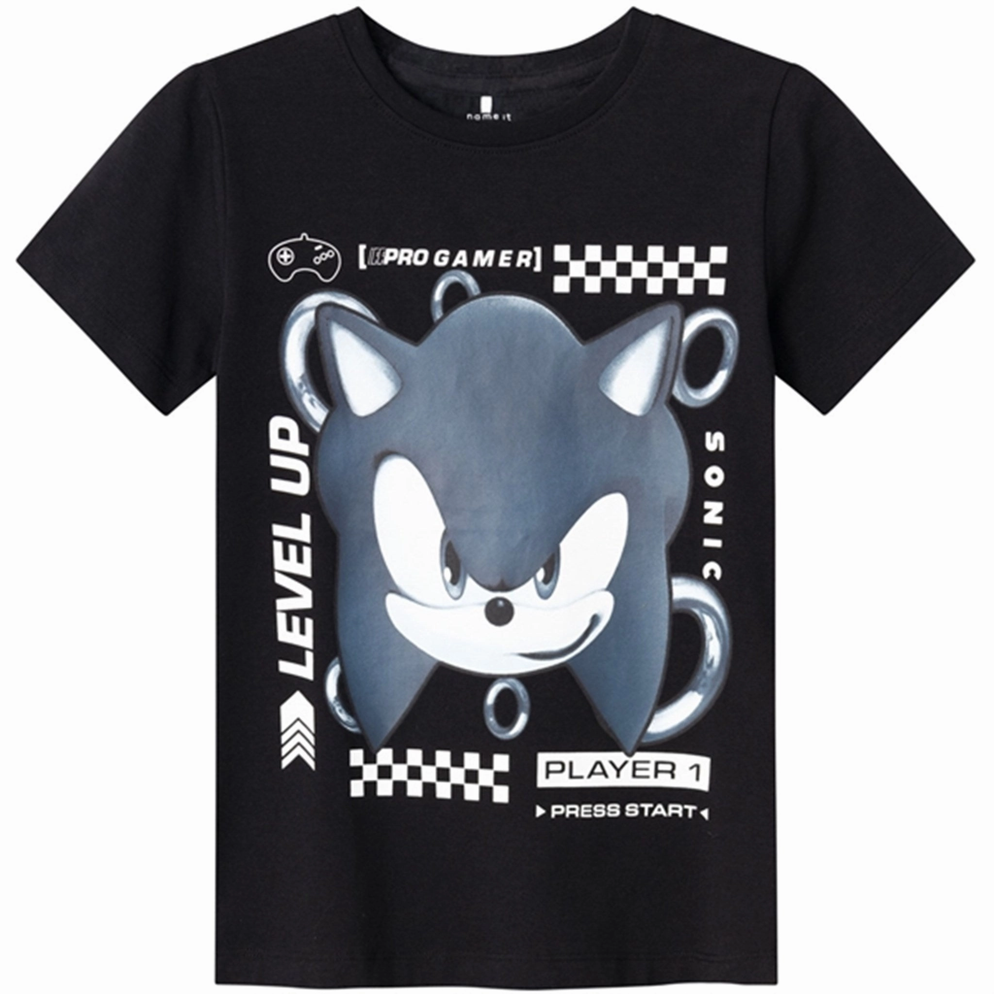 StretchComfortWeave Casual Look Wear Name it Black Nodin Sonic T-Shirt