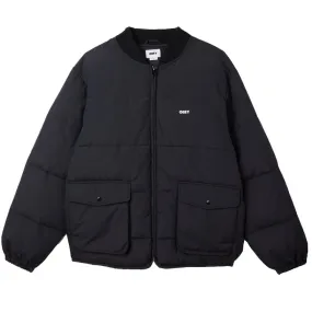 Obey Giacca invernale Charlie con cerniera e tasche a toppa con pattina 121800546 A630600 nero Trust