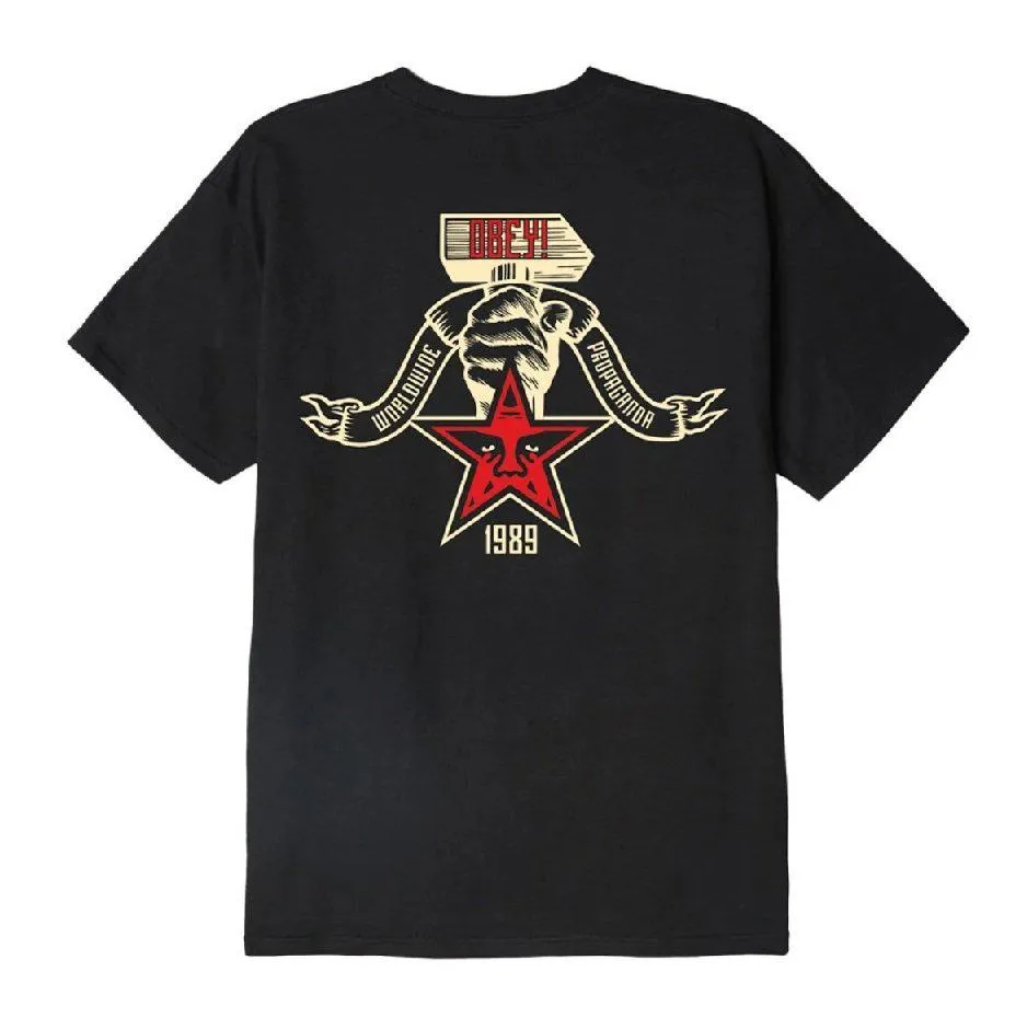 Airflow Mesh Panels weekday wear Obey HAMMER BASIC T-SHIRT 163082211 black