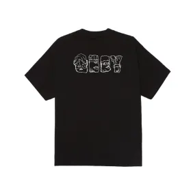 Obey maglietta manica corta da uomo Abstract Things Classic 165264082 nero QuickDryTechnology