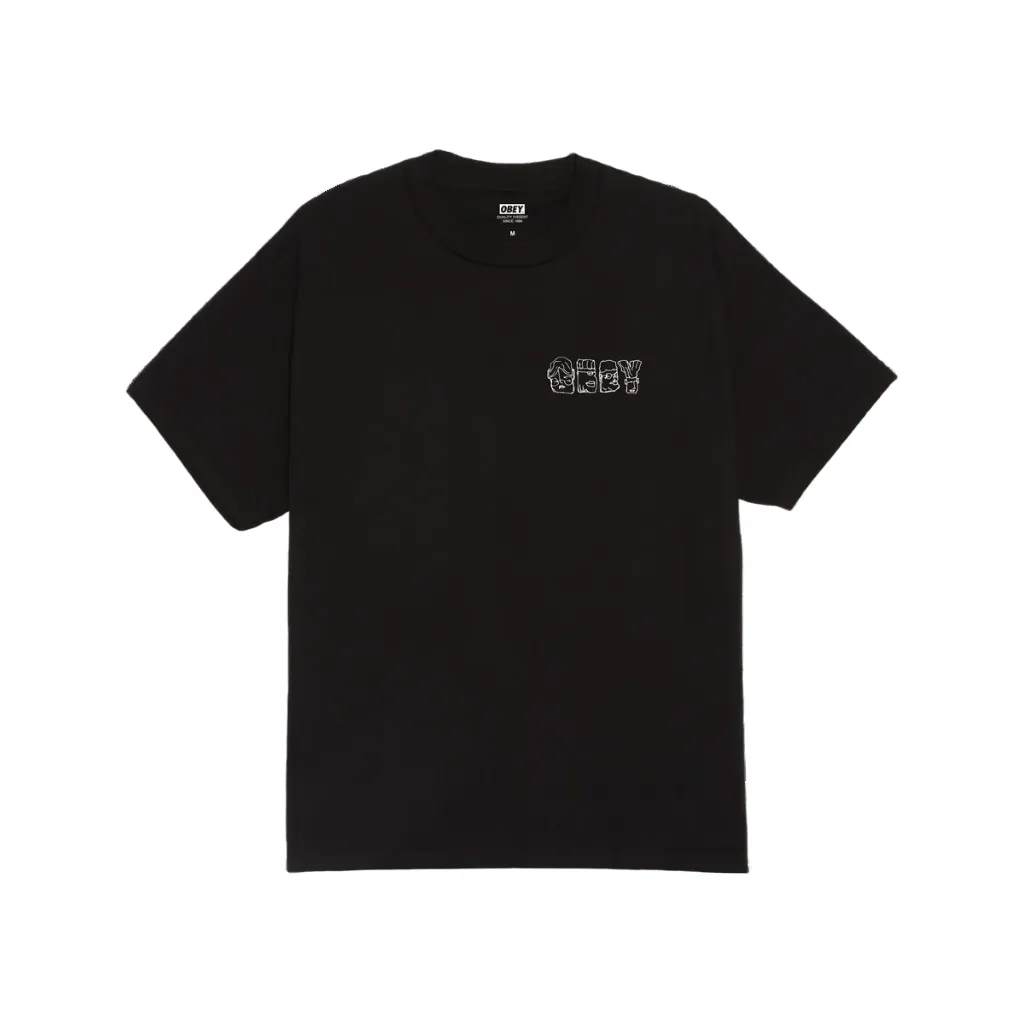 Obey maglietta manica corta da uomo Abstract Things Classic 165264082 nero EasyCareFinish Effortless Comfort Wear