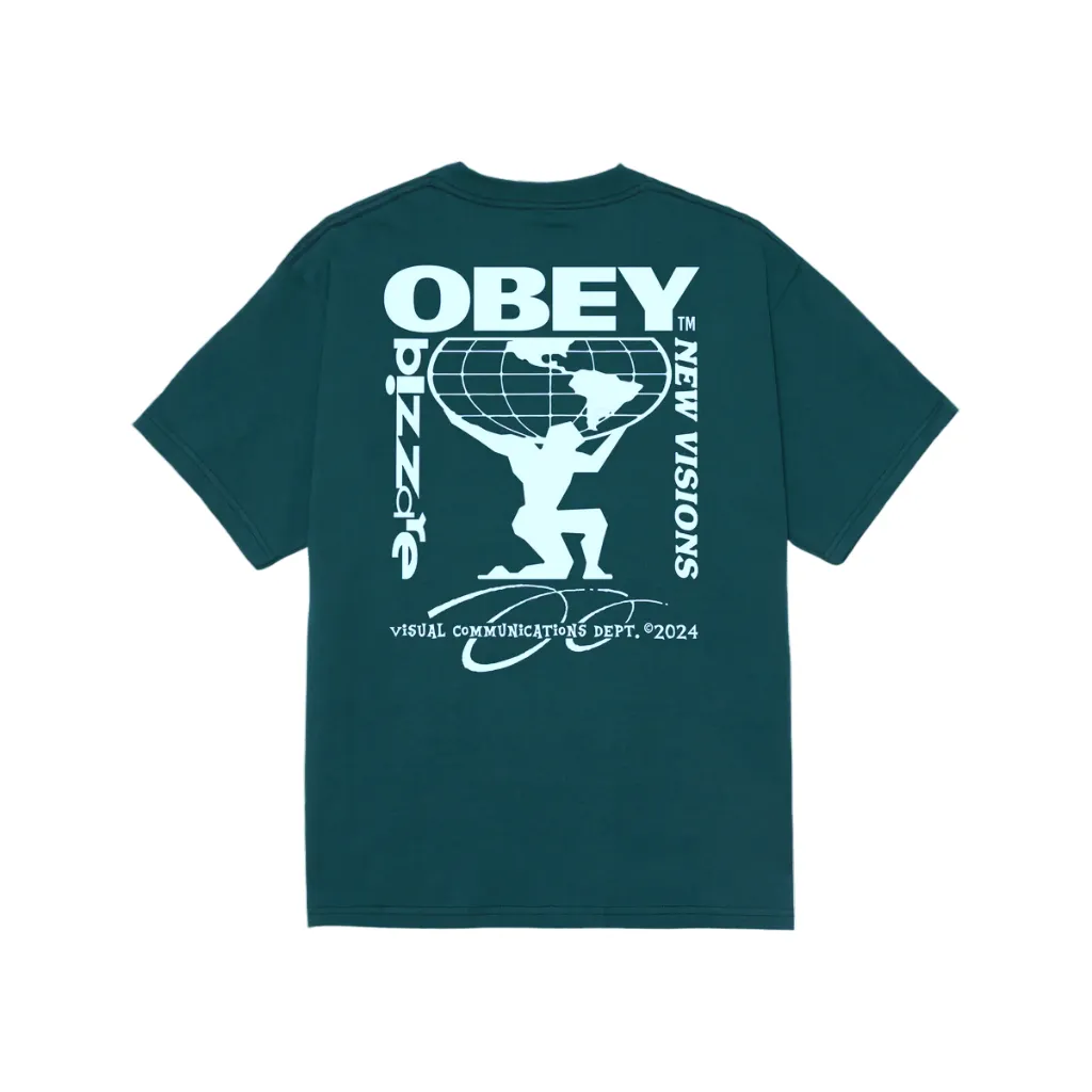 Obey maglietta manica corta da uomo Bizzare New Visions 165264057 blu proper length Value for Money