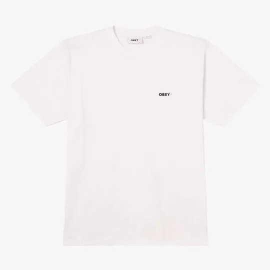 Obey maglietta manica corta da uomo Bold 131080365 bianco SlimFit AntiStatic Properties