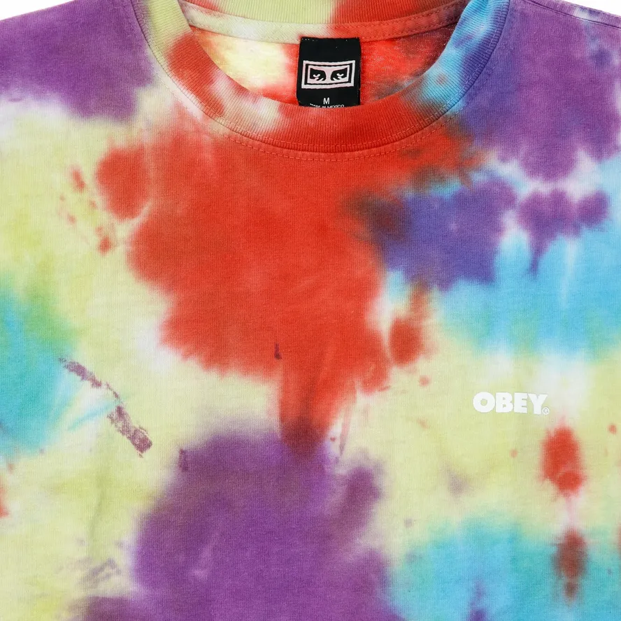 Obey maglietta manica corta da uomo  Bold Heavyweight Blotch Tie Dye 163132349 colori vari BreathableMaterial Garment Dyed Finish